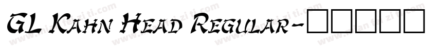 GL Kahn Head Regular字体转换